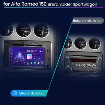 Автомобильное радио LANGJING для Alfa Romeo Brera Spider 159 Sportwagon, беспроводное CarPlay, Android, интеллектуальные автомобильные системы, нет 2 din DVD