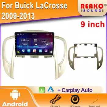 Автомобильное радио Мультимедиа Видео Навигация Стерео Android Для Buick LaCrosse 2009-2013 Автомобильная Мультимедиа Bluetooth GPS 4 core 1GB+32GB carplay