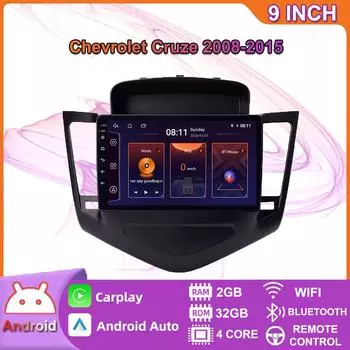 Автомобильное радио на базе Android для Chevrolet Cruze 2008-2015, GPS-мультимедийный видеоплеер Carplay 2+32GB