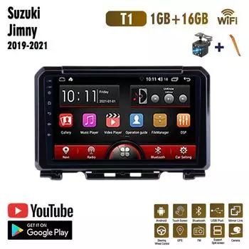 Автомобильное радио на базе Android для Suzuki Jimny 2019-2021, мультимедийный видеоплеер, автомобильное стерео радио, GPS-навигация, WIFI 1 + 16 ГБ