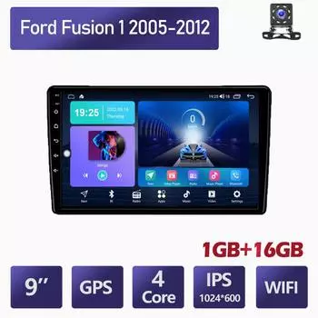 Автомобильное радио на базе Android для Ford Fusion 1 2005-2012, мультимедийный плеер Auto Carplay, DSP, IPS, видео, WIFI, Bluetooth, GPS-навигация, 1 + 16 ГБ 1+16GB чёрный