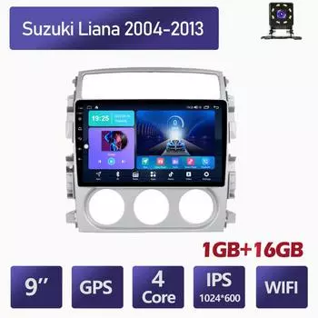 Автомобильное радио на базе Android для Suzuki Liana 2004-2013, автомобильный мультимедийный плеер, GPS-навигация, головное устройство, WIFI, 1 + 16 ГБ
