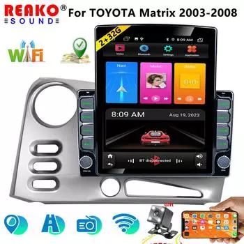 Автомобильное радио на базе Android для PONTIAC Vibe 2003 2004 для Toyota Corolla Matrix E140 2003-2008 аудио CarPlay gps трекер 1+32CP 4D B