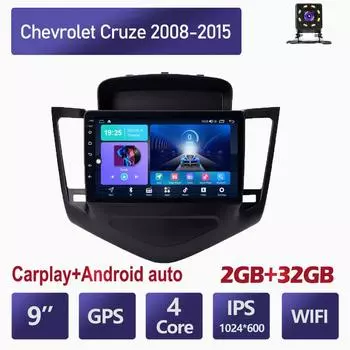 Автомобильное радио на базе Android для Chevrolet Cruze 2008-2015, мультимедийный видеоплеер с GPS, Carplay 2 + 32 ГБ 1+16GB