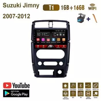 Автомобильное радио на базе Android для Suzuki Jimny 2007-2012, автомобильный мультимедийный видеоплеер, автомобильное стерео радио, GPS-навигация, WIFI, 1 + 16 ГБ