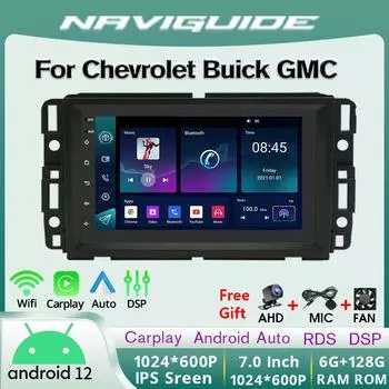 Автомобильное радио с беспроводным Carplay Android Auto для Buick Enclave Chevrolet GMC IPS сенсорный экран GPS навигация ВЕНТИЛЯТОР МИКРОФОН красный