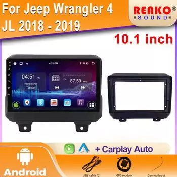 Автомобильное радио стерео для Jeep Wrangler 4 JL 2018 - 2019 9-дюймовый Android мультимедиа GPS Carplay Android авто головное устройство DSP 5GWIFI 4 core 1GB+32GB carplay