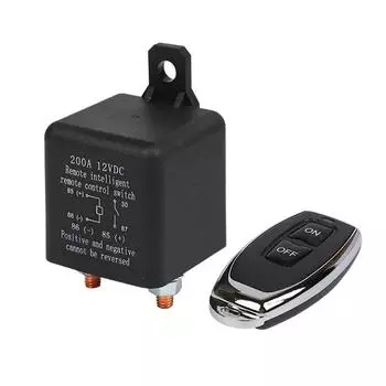 Автомобильное реле 12 В, 200 А, двойной беспроводной дистанционный выключатель с медной катушкой, изолятор батареи 2pcs remote controllers & 2pcs connector разноцветный