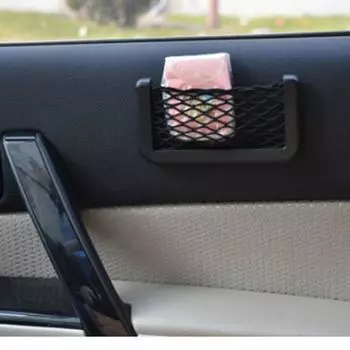 Автомобильное сиденье, боковая часть, внутренняя часть, задний карман для мелочей, сетчатая сумка для хранения, держатель для телефона, эластичная гибкая сетка