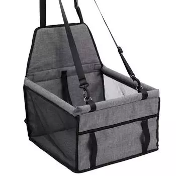 Автомобильное сиденье для собак, дышащее, регулируемое, легко устанавливаемое, корзина для сиденья для собак и автомобилей чёрный