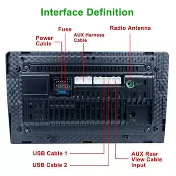 Автомобильное стерео радио 9-дюймовый HD сенсорный экран Автомобильный MP5-плеер Авторадио Поддержка GPS Hi-Fi WIFI Bluetooth Зеркальная связь FM/RDS-радио с внешним микрофоном 1+16(without carplay) чёрный