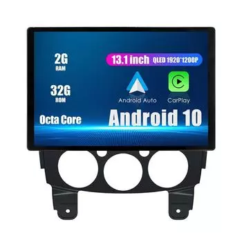 Автомобильное стереонавигационное головное устройство с Android-радио 13,1 дюйма, мультимедийный плеер с GPS для Mazda 2 2007-2014 гг. 13.1 оранжевый