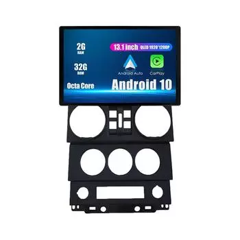 Автомобильное стереонавигационное головное устройство с Android-радио 13,1 дюйма, мультимедийный плеер, GPS для Jeep Wrangler 2008-2010 гг. 13.1 оранжевый