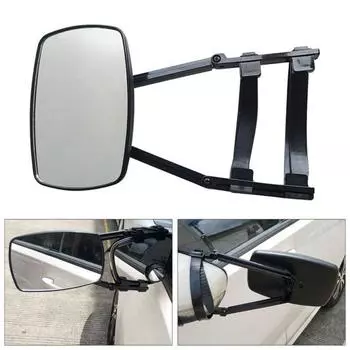 Автомобильное удлинительное зеркало Универсальные буксировочные зеркала с зажимом Легко установить Регулируемое удлинительное зеркало для внедорожника с прицепом чёрный