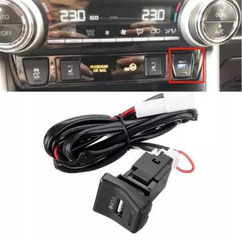 Автомобильное USB-зарядное устройство Qc3.0 с центральным управлением для быстрой зарядки, совместимое с Toyota Rav4 2019-2020