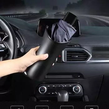 Автомобильное ведро для хранения зонтика, держатель для зонта на заднем сиденье автомобиля, чехол для зонта, ведро для хранения автомобильного зонта, водонепроницаемая коробка 19.5cm10.2cm чёрный