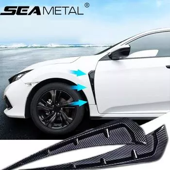 Автомобильное вентиляционное крыло, 3D акульи жабры, боковое крыло с воздушным потоком, автомобильная наклейка, аксессуары для стайлинга чёрный