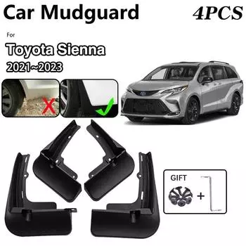 Автомобильное заднее крыло для Toyota Sienna 2023, аксессуары 2022, краска для выпечки, брызговики, передние брызговики, брызговики белый