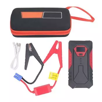 Автомобильное зарядное устройство 12 В 18800 мАч со светодиодным дисплеем, двумя USB-портами, аварийным мобильным источником питания с подсветкой