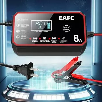 Автомобильное зарядное устройство 12 В 8 А автомобильные аксессуары ЖК-дисплей умная быстрая зарядка для автомобиля мотоцикла минивэна внедорожника классических автомобилей