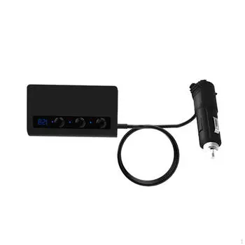 Автомобильное зарядное устройство 180 Вт, разветвитель прикуривателя для автомобиля 12 В 24 В Black