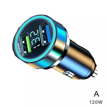Автомобильное зарядное устройство 240 Вт, два порта USB, супербыстрый зарядный адаптер для iPhone 15, быстрые зарядные устройства для телефонов