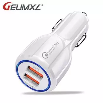 Автомобильное зарядное устройство 3.1a 2usb, быстрая зарядка 2,0 3,0, автомобильное зарядное устройство для мобильного телефона, адаптер для Samsung Xiaomi и кабель Micro Usb Type C, 1 м