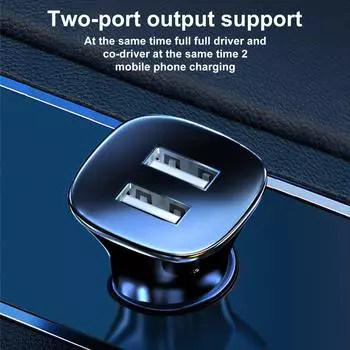 Автомобильное зарядное устройство 3.4A эффективное автомобильное зарядное устройство быстрая зарядка двойное зарядное устройство USB для телефонов планшетов запись вождения автомобиля белый