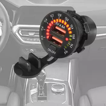 Автомобильное зарядное устройство 4.8A Универсальный адаптер питания для ноутбука яхты RV