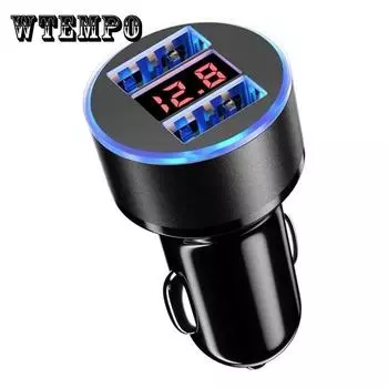 Автомобильное зарядное устройство Адаптер для быстрой зарядки USB Двойной порт зарядки Разъем для прикуривателя красный