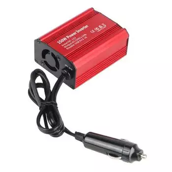 Автомобильное зарядное устройство Адаптер питания с 2 USB-портами для зарядки Преобразователь напряжения 12 В в 220 В Пиковая мощность 150 Вт 300 Вт для автомобильного инвертора питания