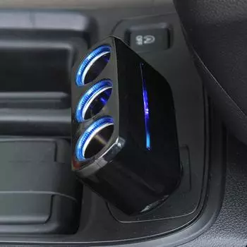 Автомобильное зарядное устройство, адаптер прикуривателя с 3 гнездами, адаптер для зарядки мобильного телефона для автомобильных устройств 12 В/24 В