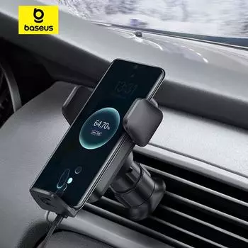 Автомобильное зарядное устройство Baseus для беспроводного телефона, подставка Qi 15 Вт, быстрая зарядка телефона, GPS, поддержка вентиляционного отверстия, крепление для iPhone 14 13 Pro Max Plus