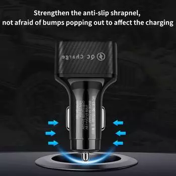 Автомобильное зарядное устройство, быстрая зарядка, высокая эффективность, 6 портов, 6 в 1, автомобильная сигарета чёрный