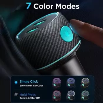 Автомобильное зарядное устройство для телефона Интерфейс Dual PD Fast 70W 3 зарядки PD/QC Авто Мобильный