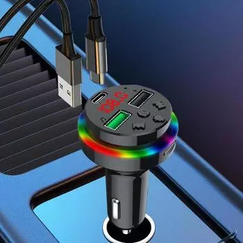 Автомобильное зарядное устройство для телефона, светодиодный дисплей, зарядное устройство с USB-портом, многофункциональное беспроводное интеллектуальное управление температурой в автомобиле United States