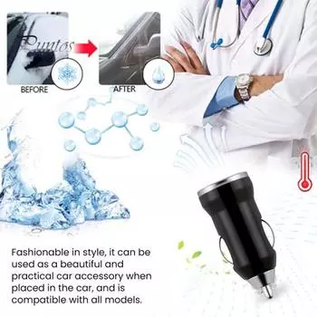 Автомобильное зарядное устройство для уборки снега Универсальный простой в использовании прибор для защиты от замерзания Компактный портативный размораживатель Снегоочиститель Автомобильные аксессуары чёрный
