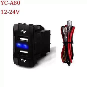 Автомобильное зарядное устройство Dual Usb 12 В-24 В 4,2 А для Honda LED Вольтметр Гнездо 2 USB порта Автомобильный адаптер для Honda CIVIC CROSSTOUR CRV ODYSSEY