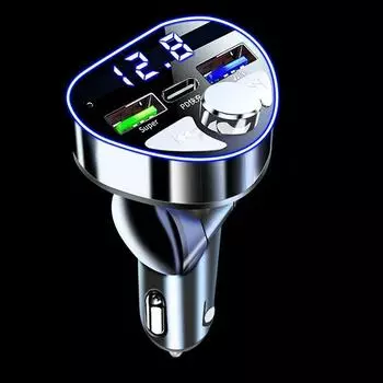 Автомобильное зарядное устройство Edeba, Bluetooth 5,5, сверхбыстрая зарядка, Usb Type C Pd с Mp3-плеером U-диск для мобильных телефонов Iphone Samsung Car Charger