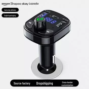 Автомобильное зарядное устройство F17 и Bluetooth-приемник с MP3-плеером, быстрая зарядка PD, звук без потерь, многофункциональный адаптер для прикуривателя F17 Fully tested in bags чёрный