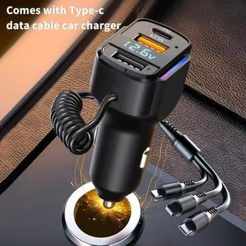 Автомобильное зарядное устройство, обнаружение дыхания, световой индикатор напряжения, цифровой источник питания, постоянная мощность, множественная защита