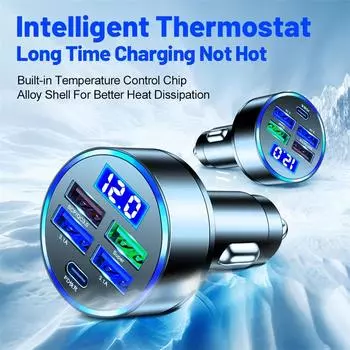 Автомобильное зарядное устройство PD USB мощностью 250 Вт, быстрая зарядка, USB-адаптер Type C для телефона в автомобиле для iPhone 13 Pro, Xiaomi, Huawei, Samsung, быстрое автомобильное зарядное устройство