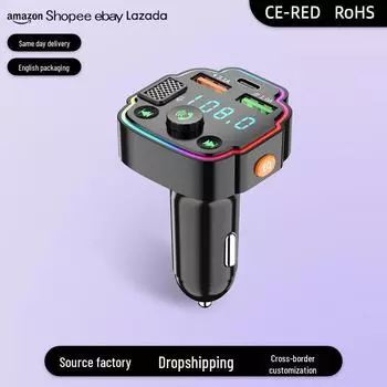 Автомобильное зарядное устройство Q8 с функцией быстрой зарядки и Bluetooth-MP3-плеером с функцией Smart PD. Q8 (all tested in bags) чёрный