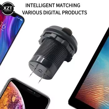 Автомобильное зарядное устройство QC3.0 Dual USB гнездо прикуривателя водонепроницаемое с вольтметром адаптер для быстрой зарядки 12/24 В автомобильные аксессуары красный