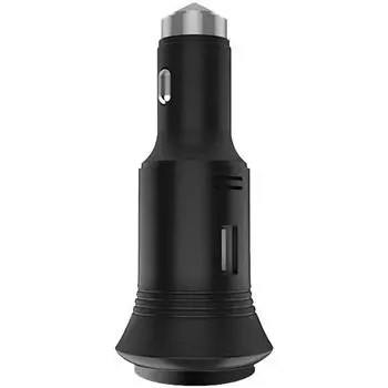 Автомобильное зарядное устройство QC3.0 с быстрой зарядкой, двумя портами USB, функцией обнаружения угарного газа и разбитого окна