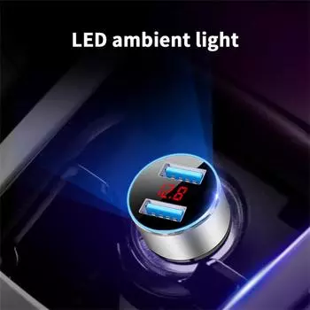 Двойное USB автомобильное зарядное устройство QC3.0 быстрая зарядка прикуриватель адаптер USB для смартфона интеллектуальный IC цифровой дисплей автомобильное зарядное устройство