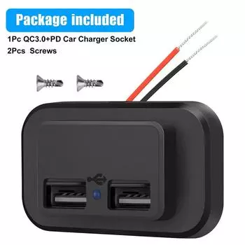 Автомобильное зарядное устройство с двумя USB-разъемами, USB-адаптер для зарядного устройства 4,8 А, 3,1 А, 12 В/24 В, автомобильный USB-разветвитель, адаптер питания для кемпера, грузовика, лодки, автофургона