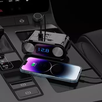 Автомобильное зарядное устройство с несколькими портами USB C Type-C PD+QC3.0, 4-портовый адаптер для быстрой зарядки автомобилей, грузовиков, микроавтобусов и внедорожников