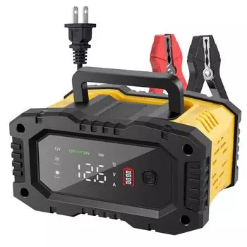 Автомобильное зарядное устройство с температурной компенсацией, ЖК-дисплей, автомобильное зарядное устройство, портативное устройство для поддержания заряда аккумулятора, зарядное устройство с подзарядкой малым током