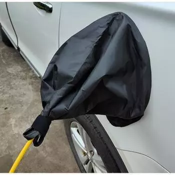 Автомобильное зарядное устройство, сумка от дождя, зарядный порт, адаптер, вилка, магнитная адсорбционная водонепроницаемая крышка для защиты автомобильного зарядного устройства для электромобилей чёрный